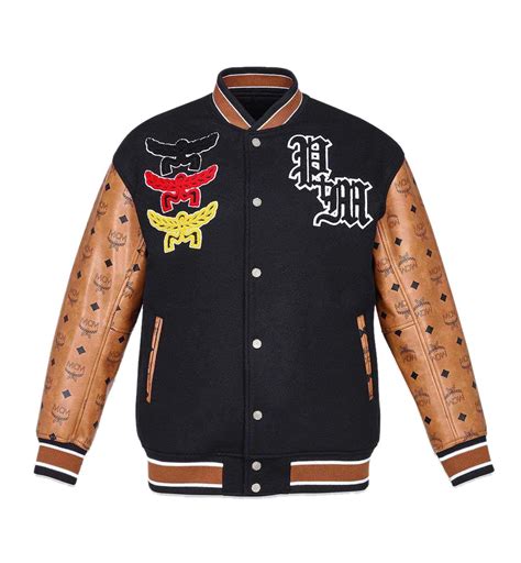 replica mcm varsity jacket|mcm leather jackets.